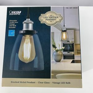 Feit Dimmable LED Retro Pendant Industrial Farmhome 1099499 Clear Glass 3315